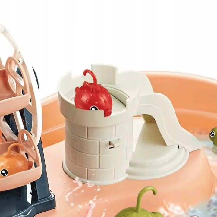 Matadi Masuta interactiva de pescuit cu muzica si moara de apa Go Fishing Pink