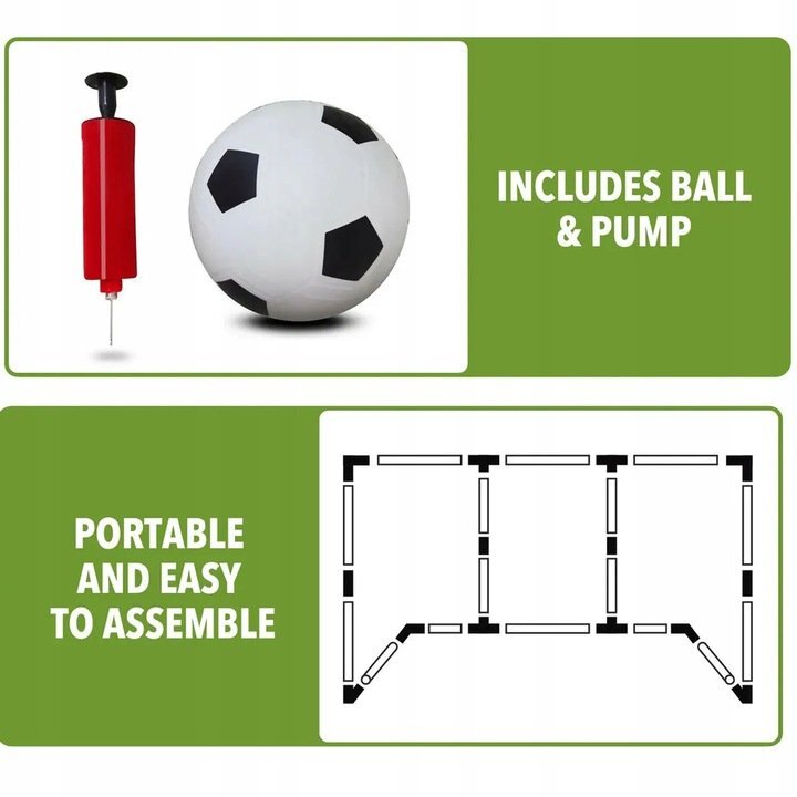 Matadi Poarta de fotbal cu minge si pompa 182x88cm