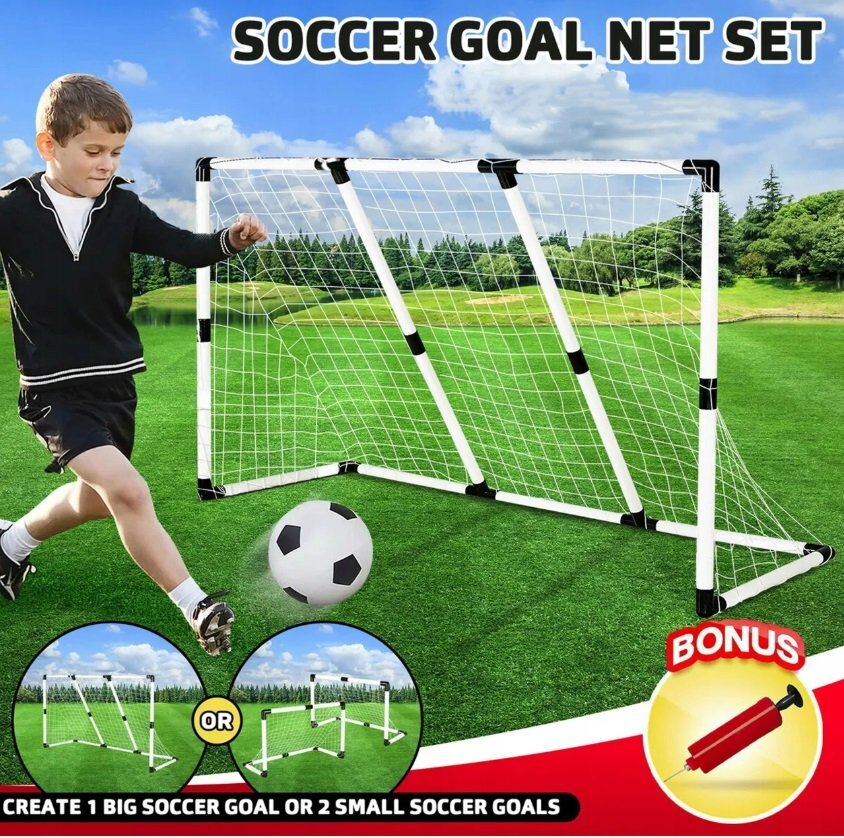 Matadi Poarta de fotbal cu minge si pompa 182x88cm