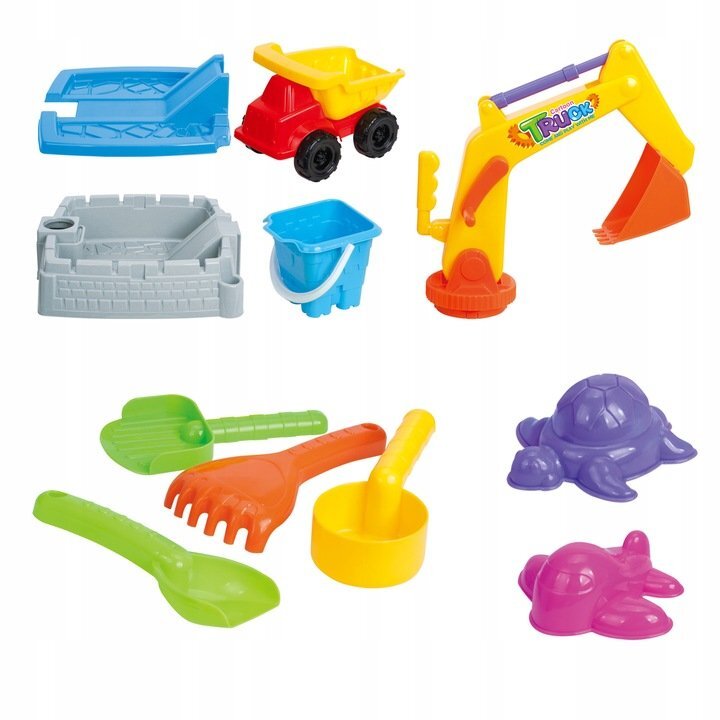 Matadi Set 2in1 cutie de nisip cu excavator rampa si camion Sandbox Game
