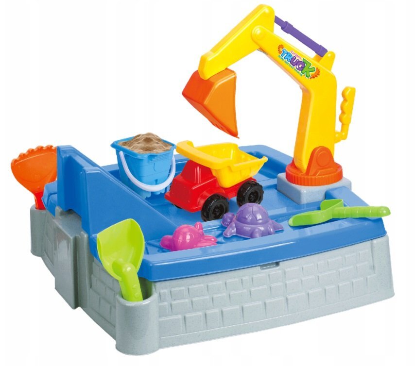 Matadi Set 2in1 cutie de nisip cu excavator rampa si camion Sandbox Game