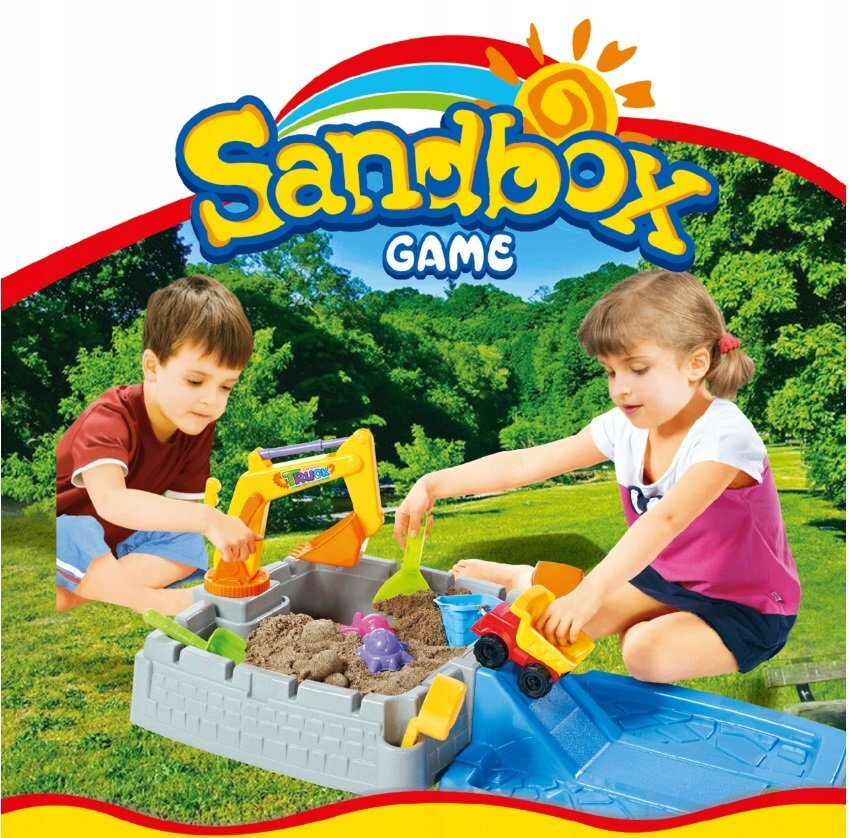 Matadi Set 2in1 cutie de nisip cu excavator rampa si camion Sandbox Game