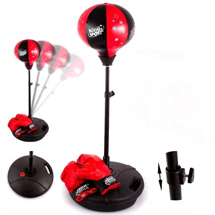 Matadi Set de box pentru copii cu stand reglabil si manusi