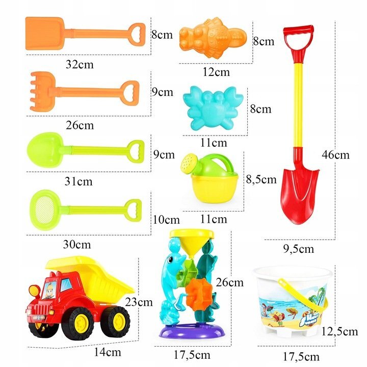 Matadi Set de joaca cu nisip pentru copii cu camion basculant galeatusa moara de nisip si accesorii specifice incluse