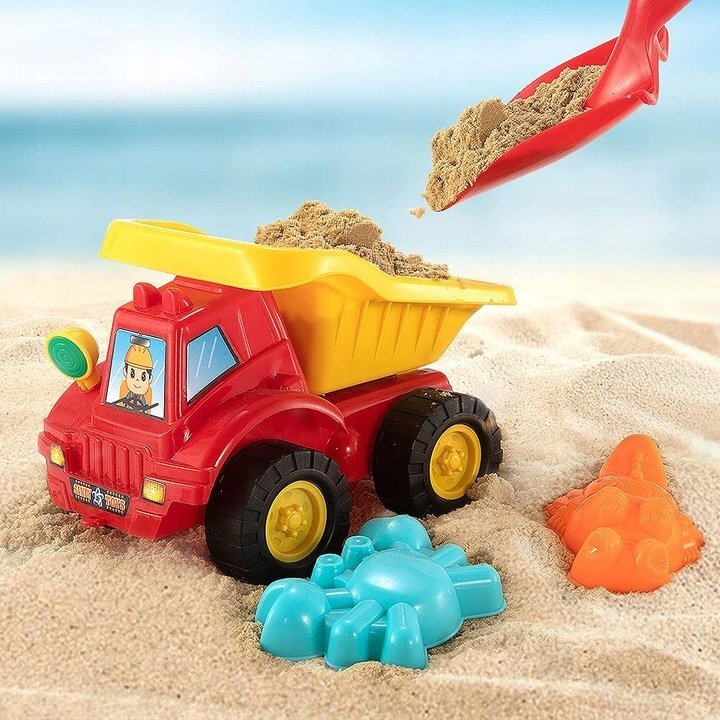 Matadi Set de joaca cu nisip pentru copii cu camion basculant galeatusa moara de nisip si accesorii specifice incluse