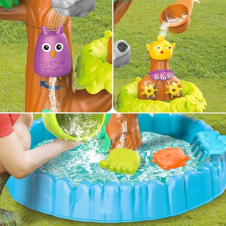 Matadi Set de joaca pentru copii Arbore de apa cu cascada pe 4 nivele si accesorii specifice incluse dimensiune 60 x 50 x 42 cm