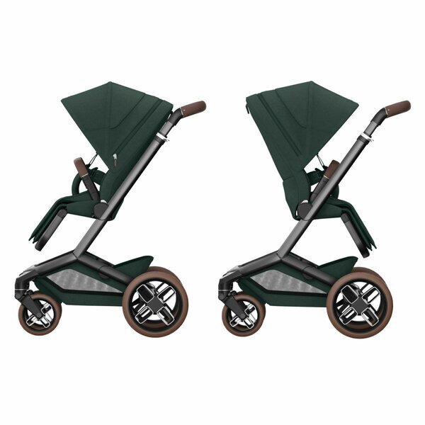 MAXI COSI Carucior pentru copii Maxi-Cosi Fame Twillic Black reversibil cu suspensii maner reglabil iluminare frontala greutate admisa 22 kg