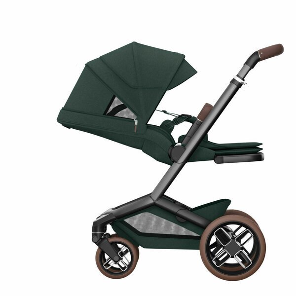 MAXI COSI Carucior pentru copii Maxi-Cosi Fame Twillic Green reversibil cu suspensii maner reglabil iluminare frontala greutate admisa 22 kg