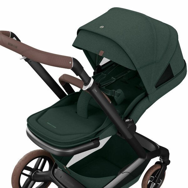 MAXI COSI Carucior pentru copii Maxi-Cosi Fame Twillic Green reversibil cu suspensii maner reglabil iluminare frontala greutate admisa 22 kg