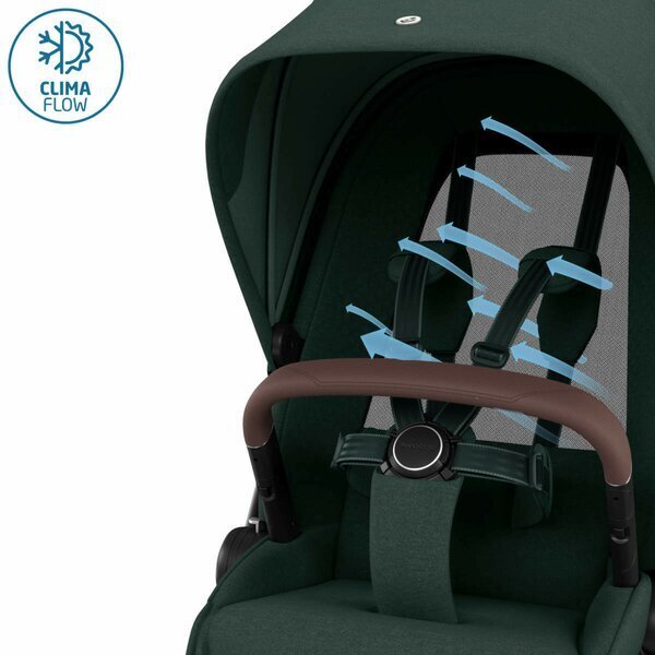 MAXI COSI Carucior pentru copii Maxi-Cosi Fame Twillic Green reversibil cu suspensii maner reglabil iluminare frontala greutate admisa 22 kg