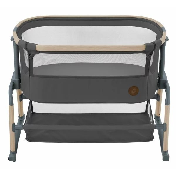 MAXI COSI Patut Co-Sleeper Maxi-Cosi Iora Air beyond graphite eco cu functie leganare cos depozitare reglabil pe inaltime husa detasaila geanta transport inclusa