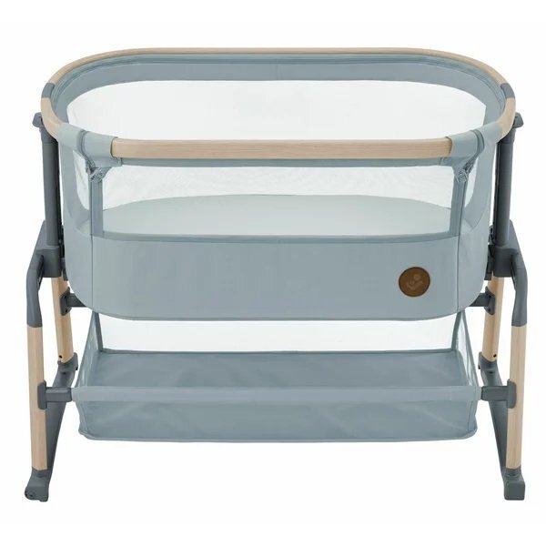 MAXI COSI Patut Co-Sleeper Maxi-Cosi Iora Air beyond grey eco cu functie leganare cos depozitare reglabil pe inaltime husa detasaila geanta transport inclusa