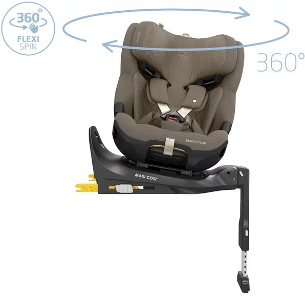 MAXI COSI Scaun auto I-Size Maxi-Cosi EMERALD 360 PRO Authentic Black rotativ cu 5 pozitii de inclinare tetiera reglabila husa detasabila sarcina maxima 36 kg 40-150 cm 0-12 ani ECE I-Size R129 03