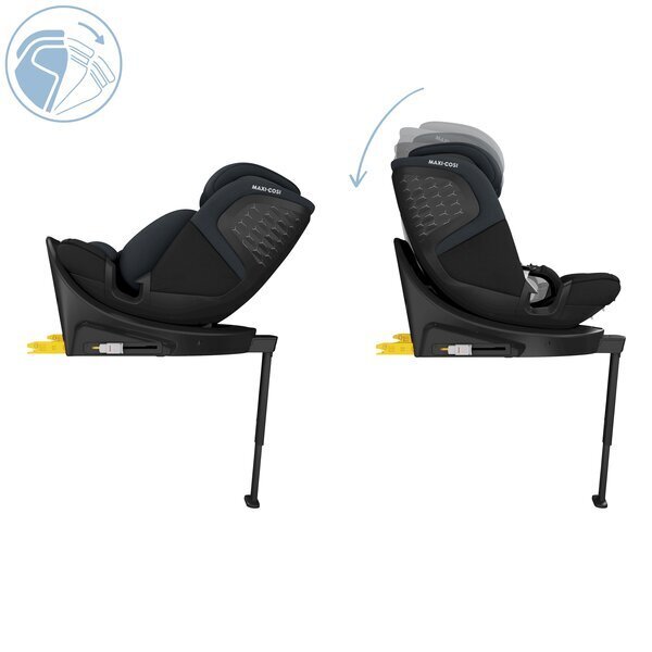 MAXI COSI Scaun auto I-Size Maxi-Cosi Emerald 360 S Tonal Black cu isofix picior de sustinere rotatie 360 protectie la impact lateral