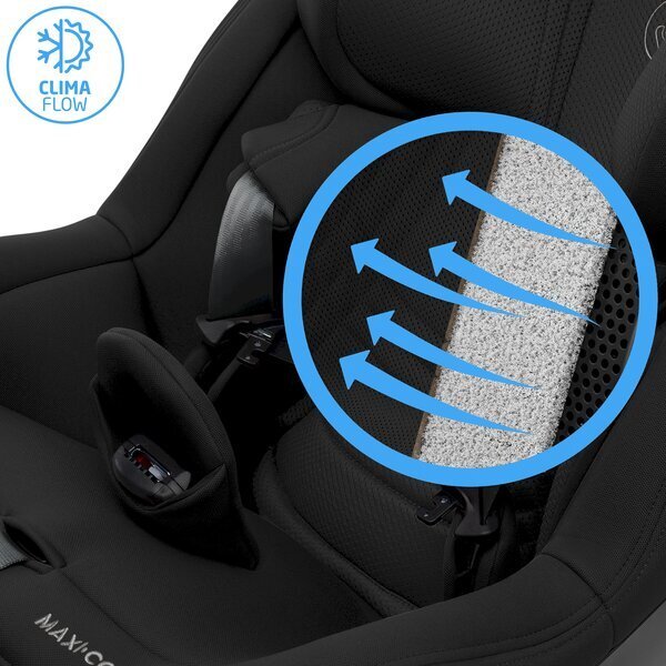 MAXI COSI Scaun auto i-Size Maxi-Cosi MobiFix Pro Authentic Black 61-125 cm baza isofix cu picior de sprijin tetiera reglabila huse detasabile