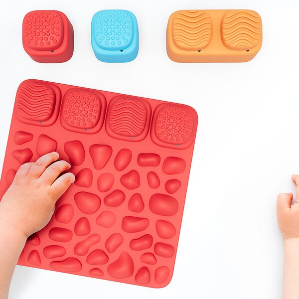 Meli Set covorase senzoriale Soft BiBi cu blocuri de constructie 20 piese