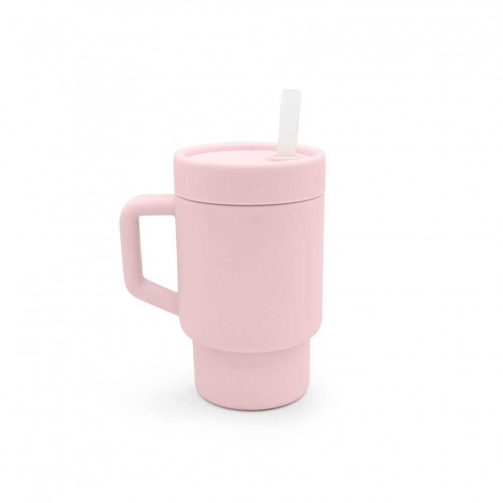 Melii Cana cu pai din silicon pink