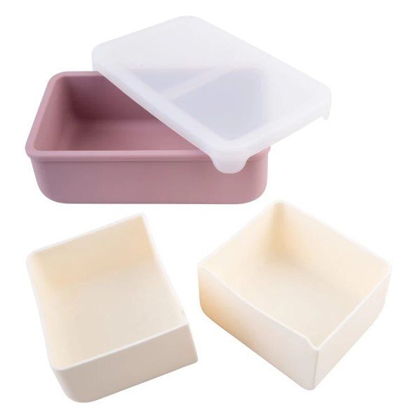 Melii Cutie pranz bento cu compartimente detasabile blush berry