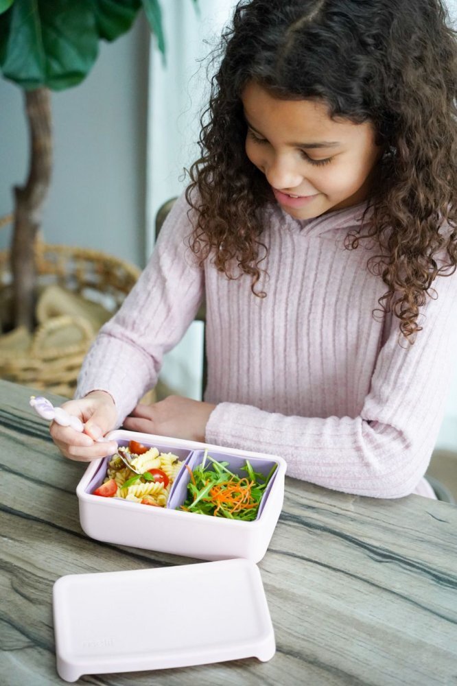 Melii Cutie pranz bento cu compartimente detasabile pink purple