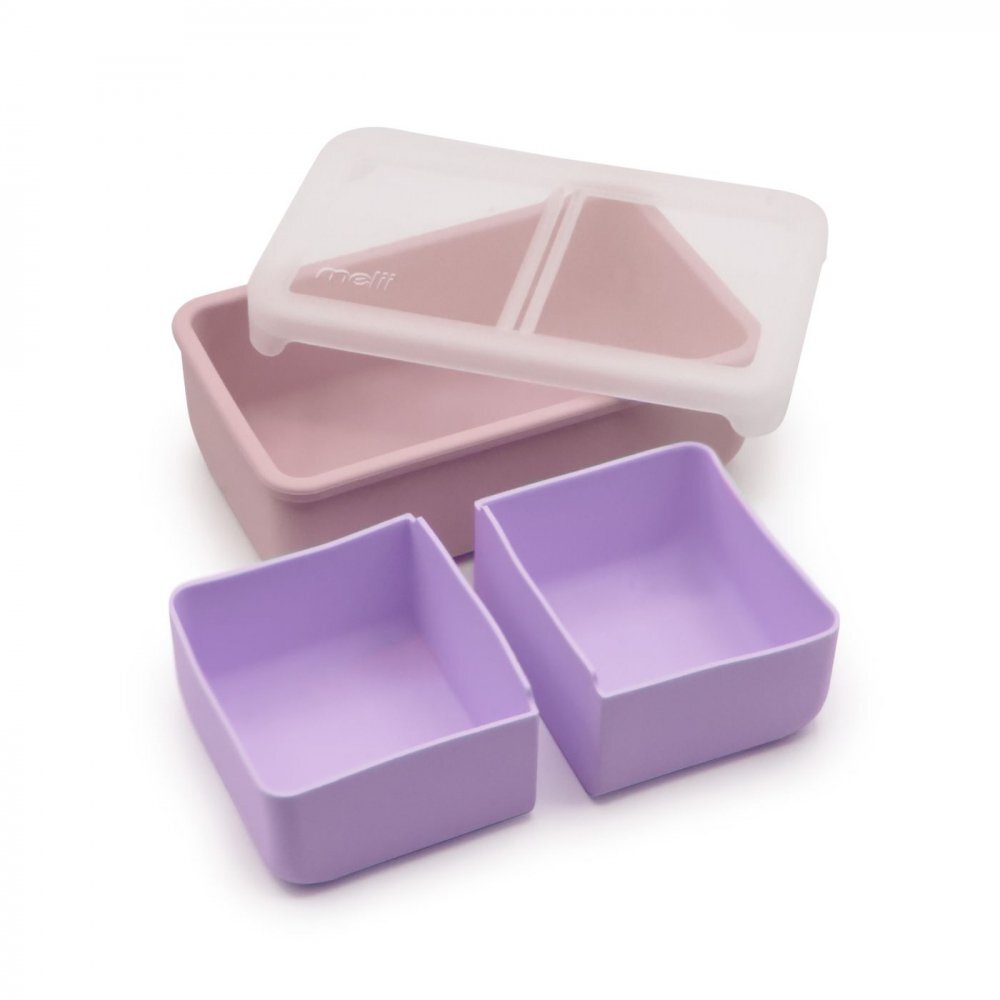 Melii Cutie pranz bento cu compartimente detasabile pink purple