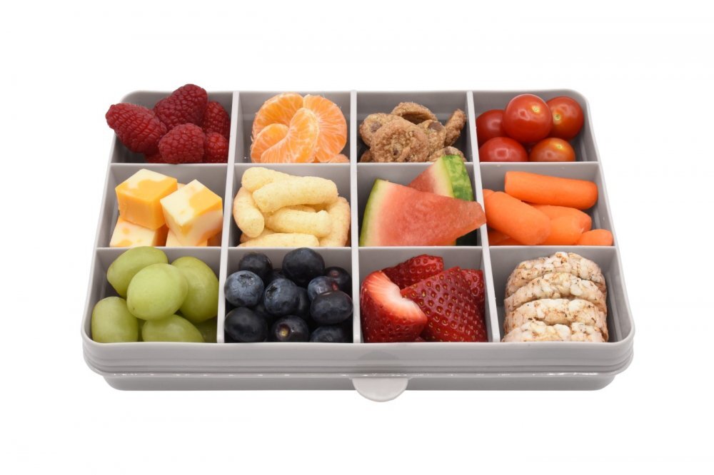 Melii Cutie snack cu 12 compartimente grey