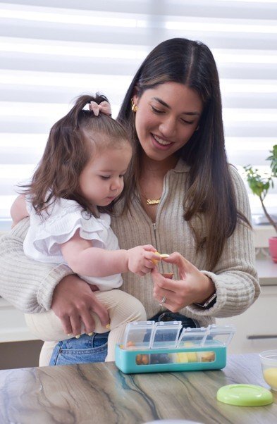 Melii Cutie snack cu 4 compartimente blue