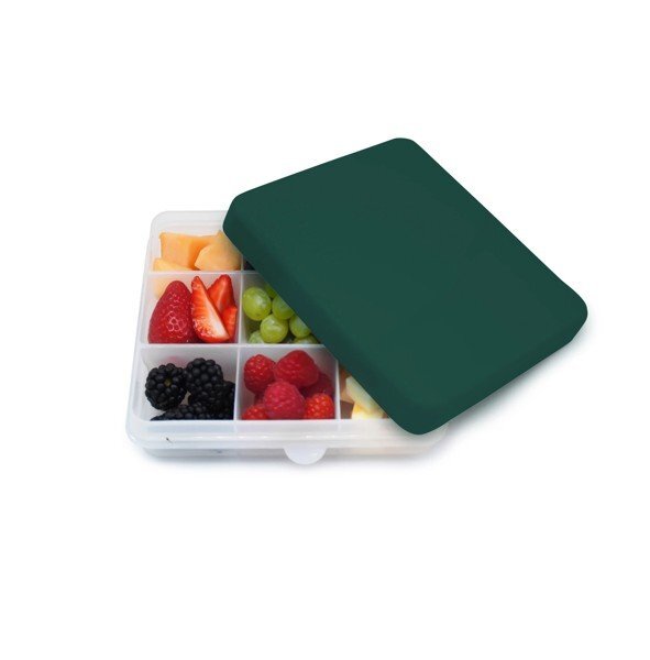 Melii Cutie snack cu 9 compartimente pine green