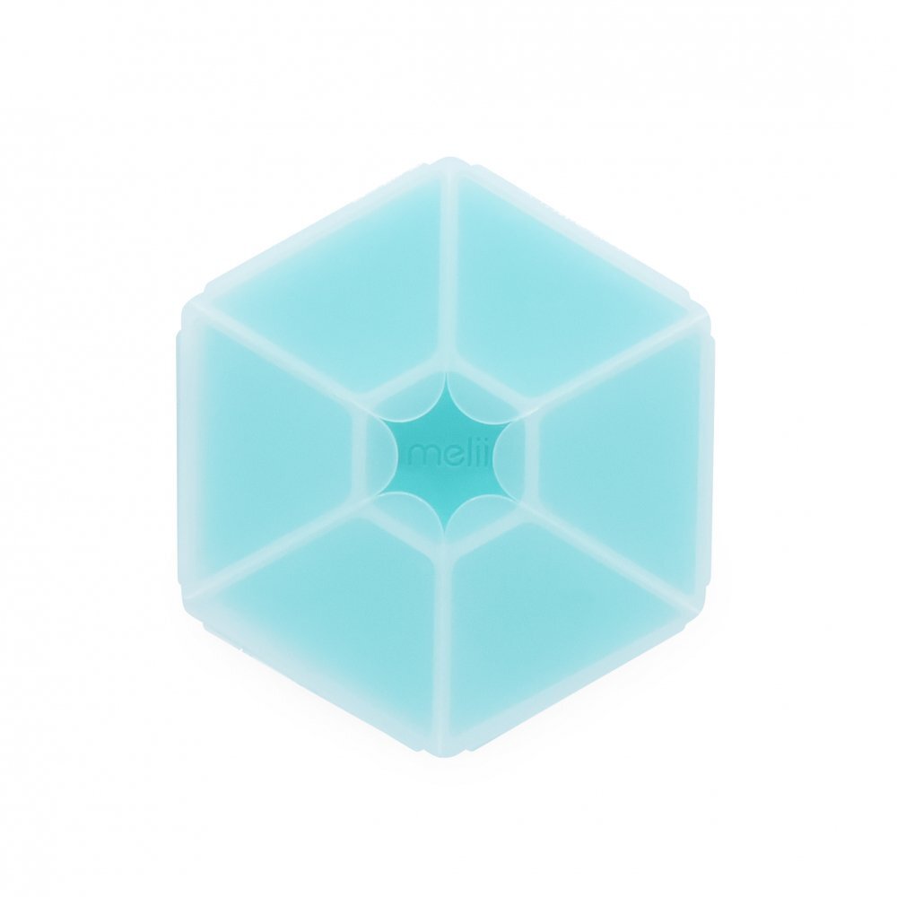 Melii Cutie snack hexagon snackle cu 6 compartimente blue