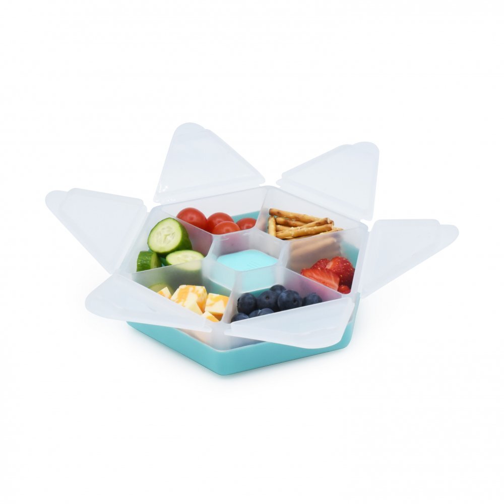 Melii Cutie snack hexagon snackle cu 6 compartimente blue