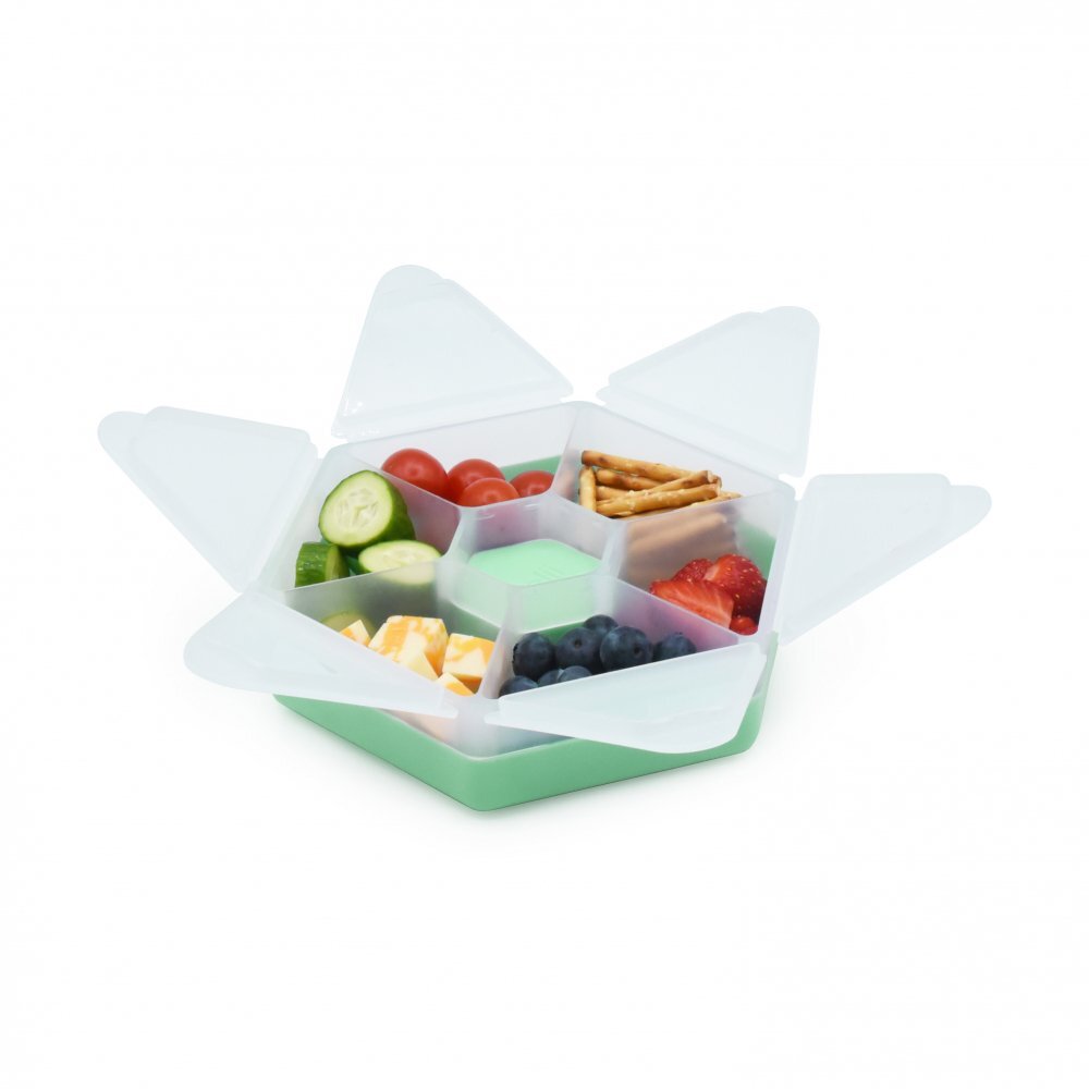 Melii Cutie snack hexagon snackle cu 6 compartimente mint