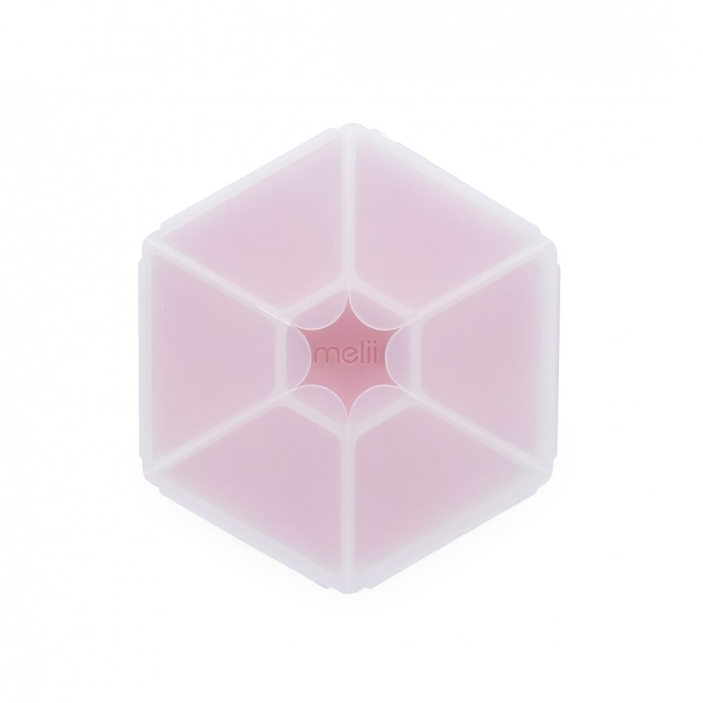 Melii Cutie snack hexagon snackle cu 6 compartimente pink