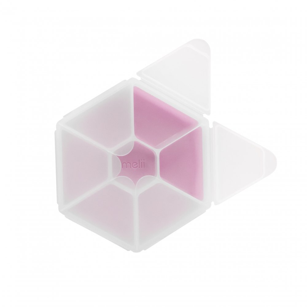 Melii Cutie snack hexagon snackle cu 6 compartimente pink