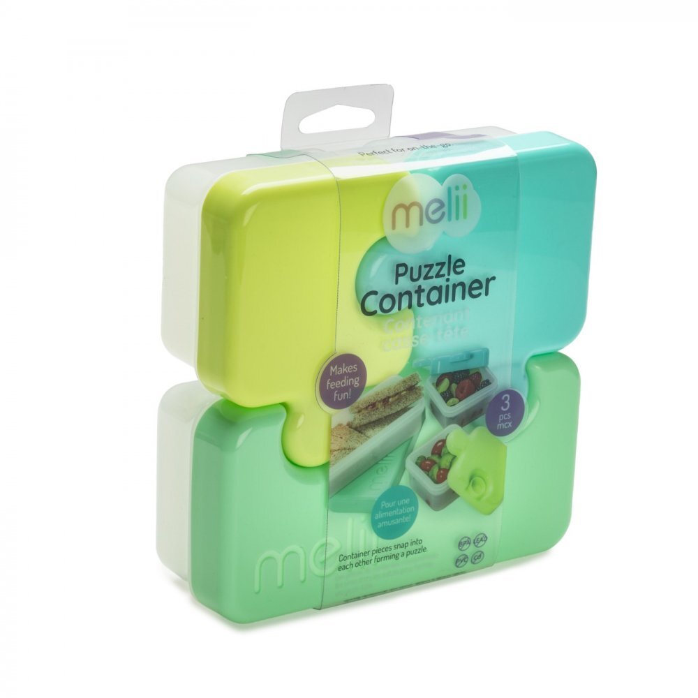 Melii Recipient hrana bebe model puzzle albastruverde