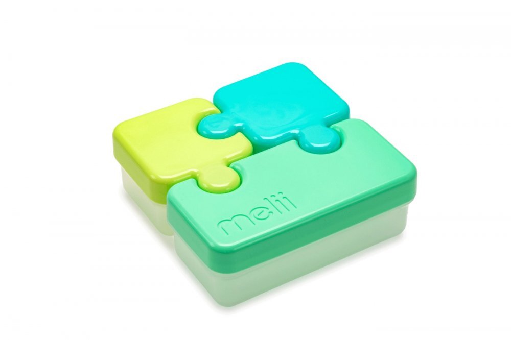 Melii Recipient hrana bebe model puzzle albastruverde
