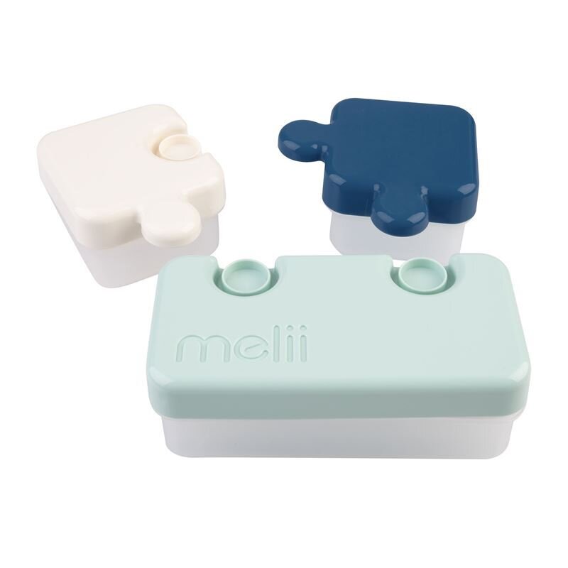Melii Recipient pentru hrana luxe puzzle bleumarin ivoire menta