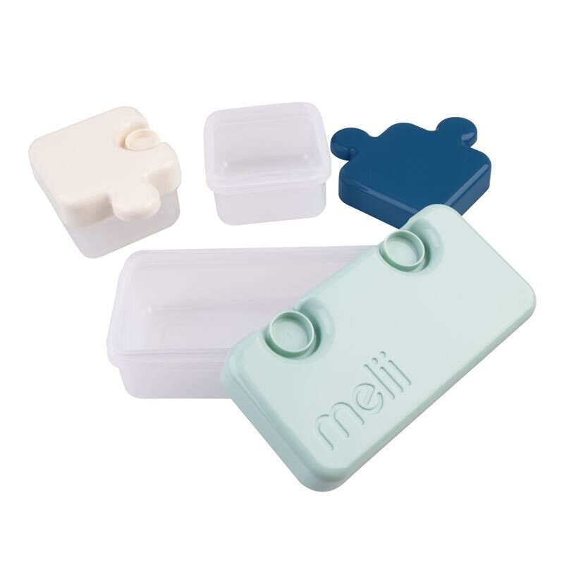Melii Recipient pentru hrana luxe puzzle bleumarin ivoire menta