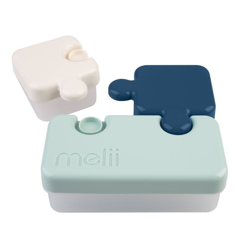 Melii Recipient pentru hrana luxe puzzle bleumarin ivoire menta