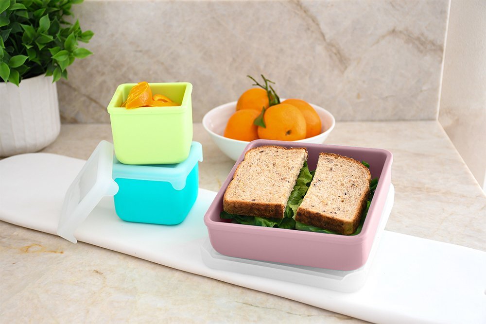 Melii Recipient pentru sandwich din silicon pink