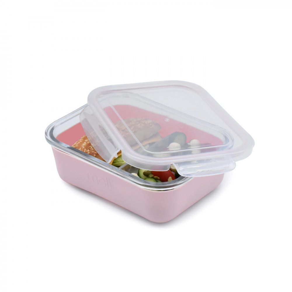 Melii Recipient sticla cu husa antiderapanta din silicon roz 740 ml