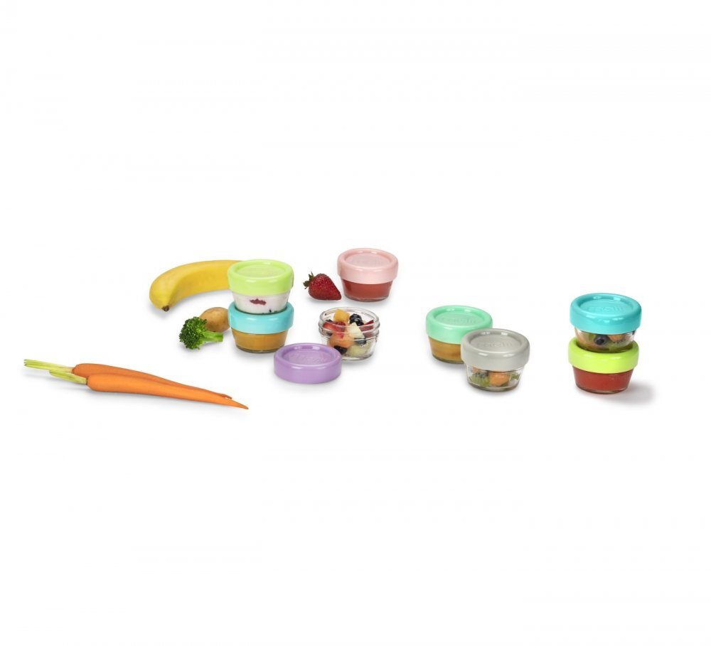 Melii Set 12 recipiente sticla pentru hrana bebe 59 ml