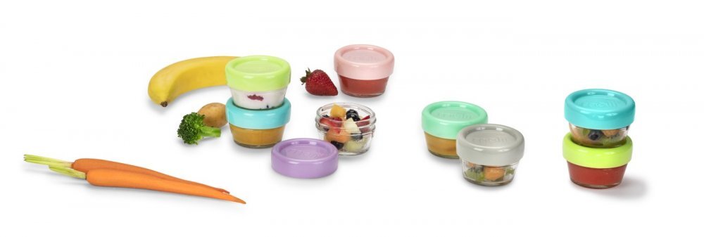 Melii Set 12 recipiente sticla pentru hrana bebe 59 ml