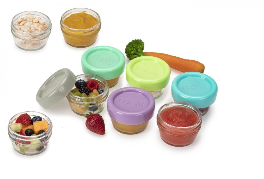 Melii Set 12 recipiente sticla pentru hrana bebe 59 ml