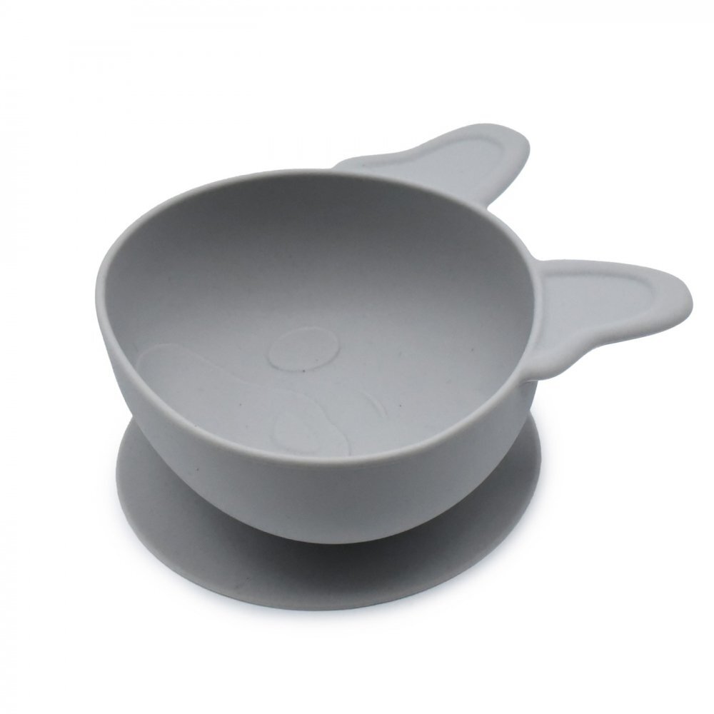 Melii Set 2 castronele cu ventuza din silicon model bulldog