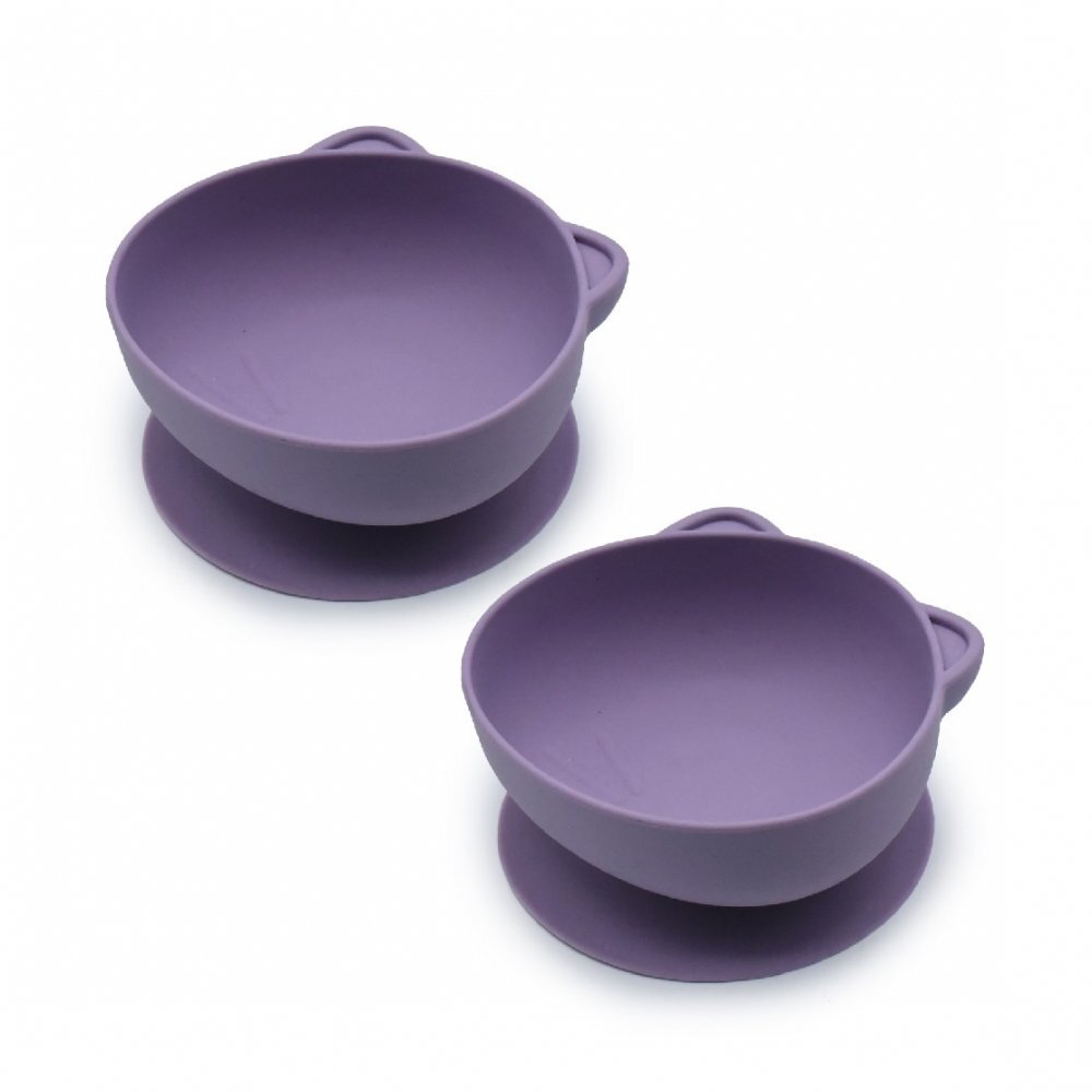 Melii Set 2 castronele cu ventuza din silicon model pisica