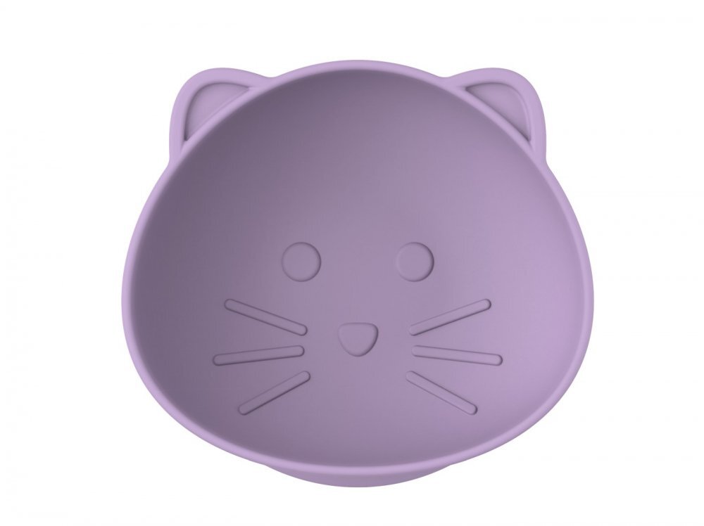 Melii Set 2 castronele cu ventuza din silicon model pisica