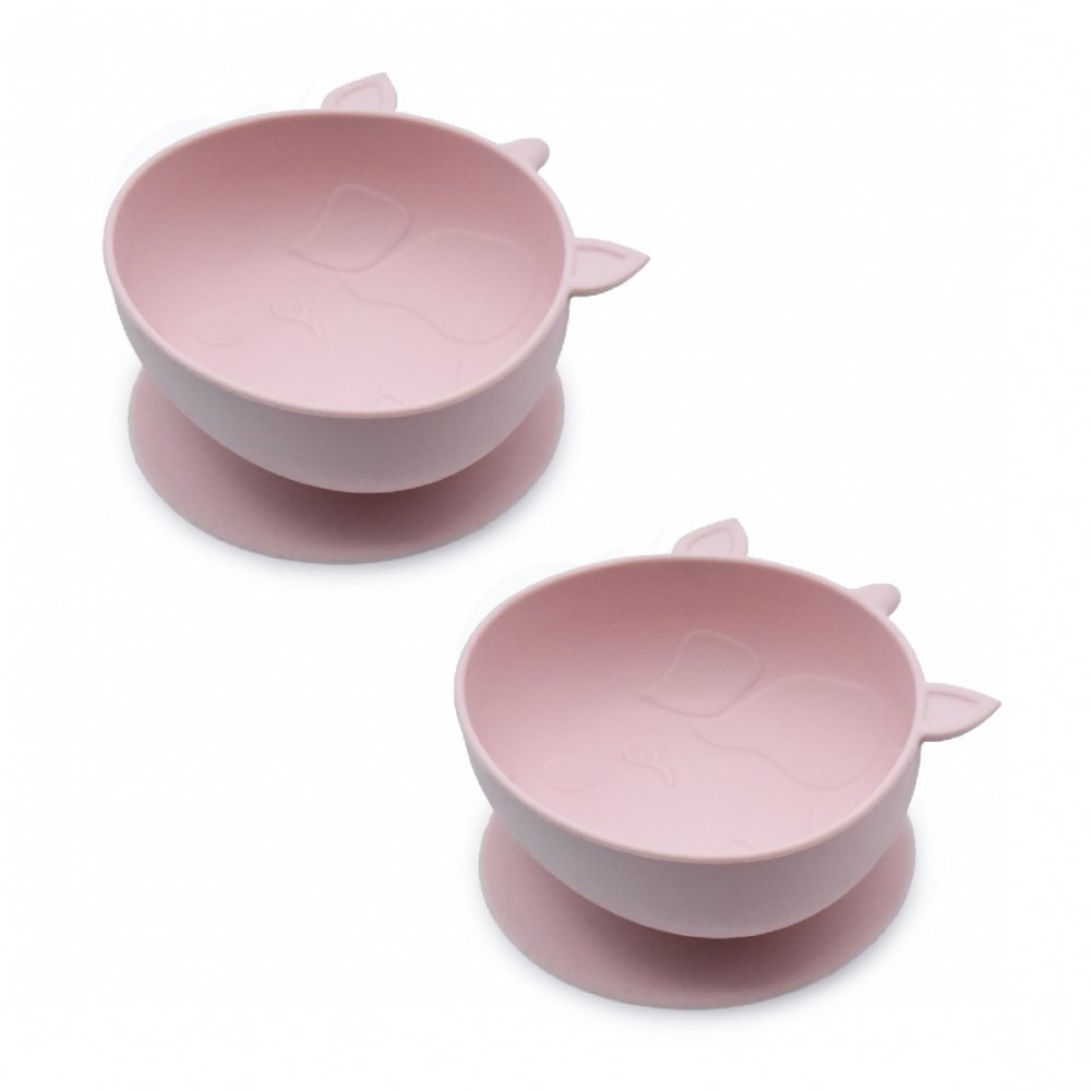 Melii Set 2 castronele cu ventuza din silicon model unicorn