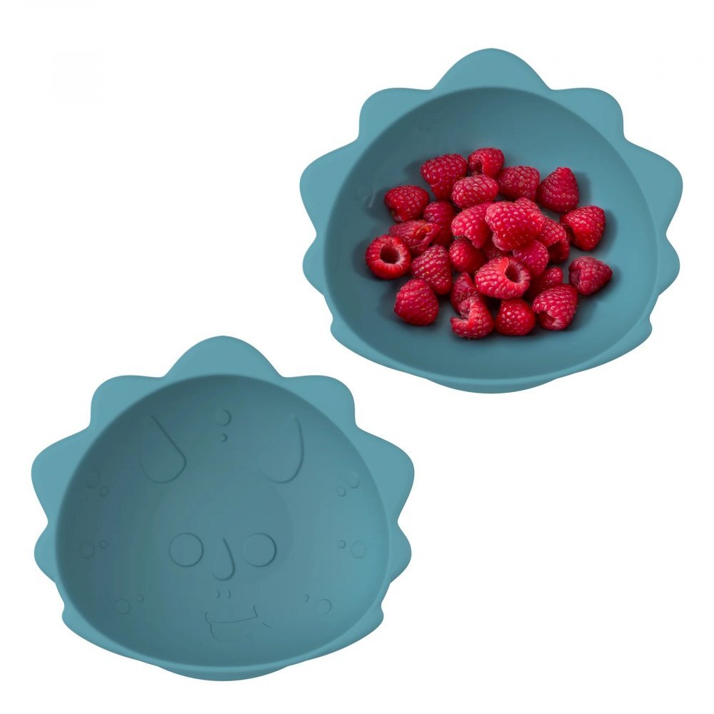 Melii Set 2 castronele cu ventuza Luxe Dinozaur din silicon