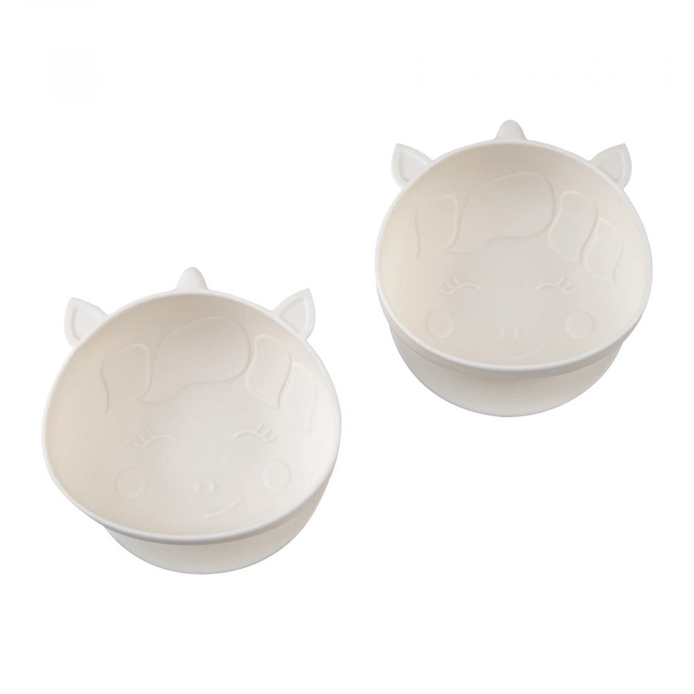 Melii Set 2 castronele cu ventuza Luxe Unicorn din silicon