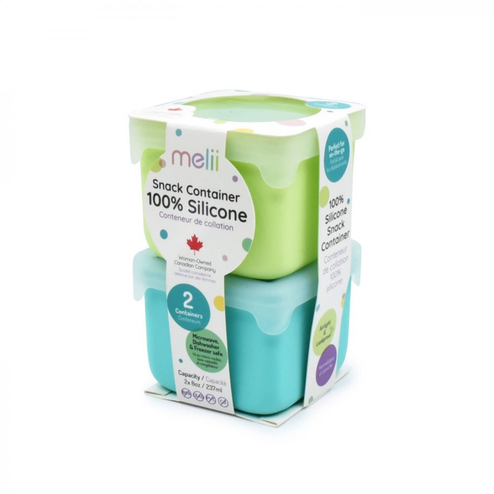 Melii Set 2 recipiente blue lime din silicon