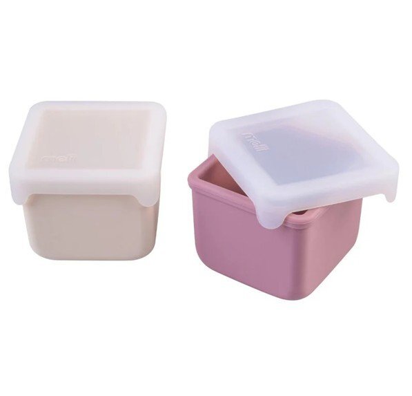 Melii Set 2 recipiente blush berry in silicon